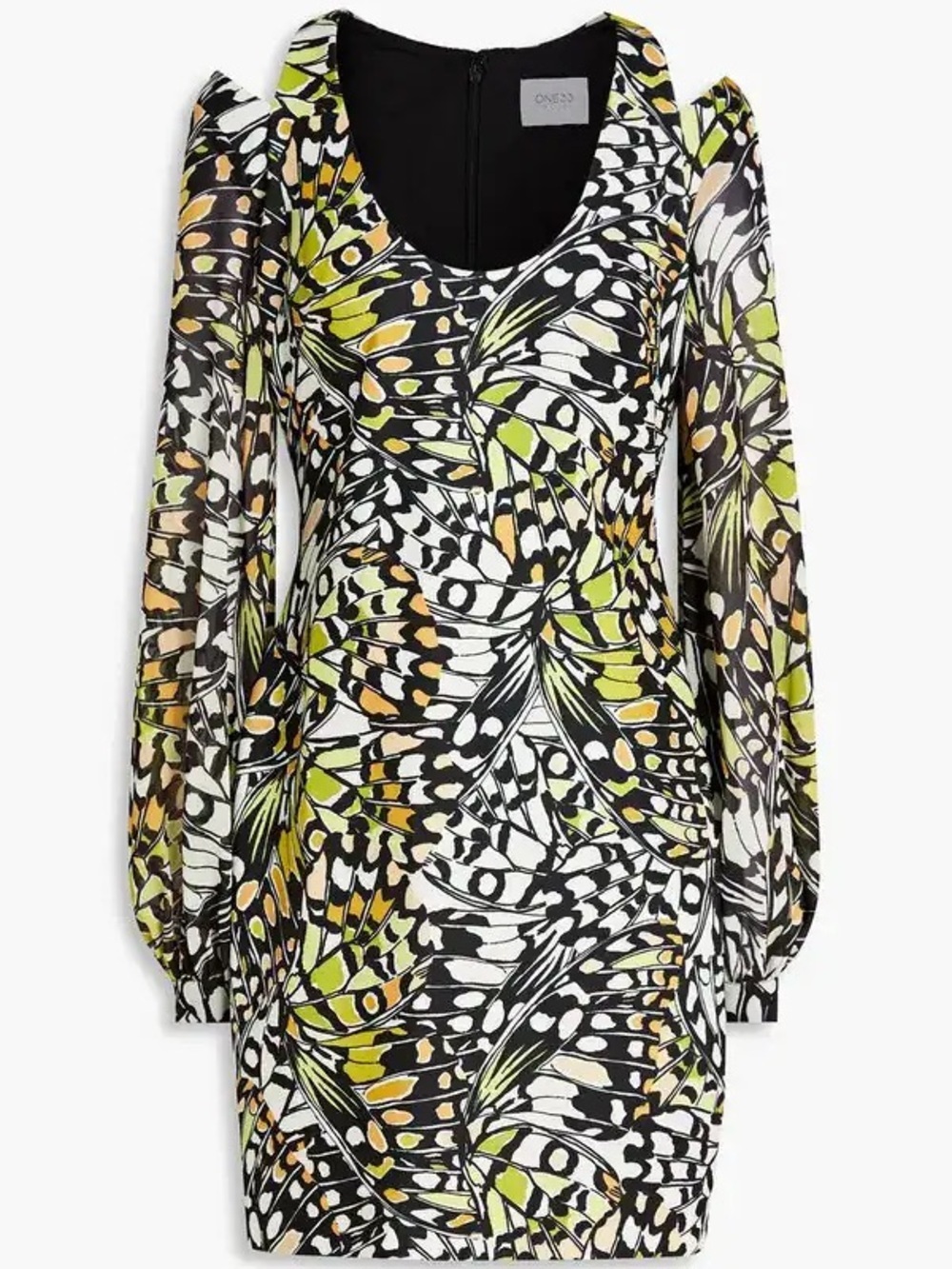ONE33 Social cutout printed mini dress